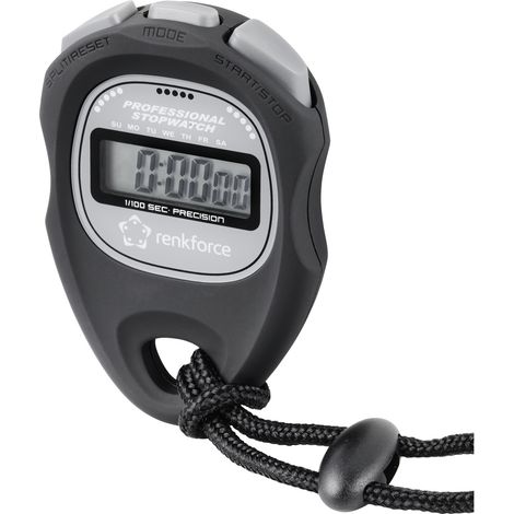 Renkforce WT-034 Stoppuhr digital Schwarz (1/4)