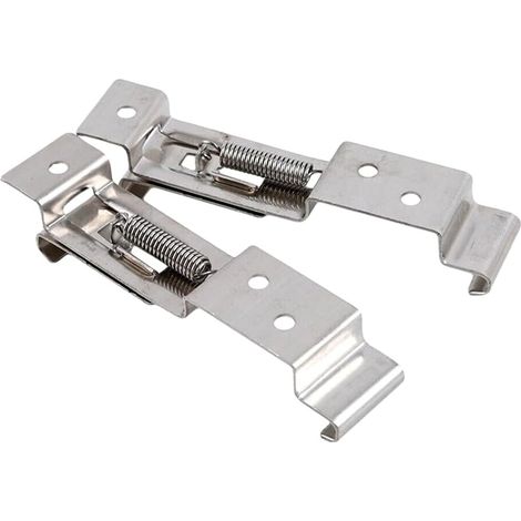 Lot de 2 clips de plaque d'immatriculation arrière en acier inoxydable pour camion, voiture, bateau (1/5)