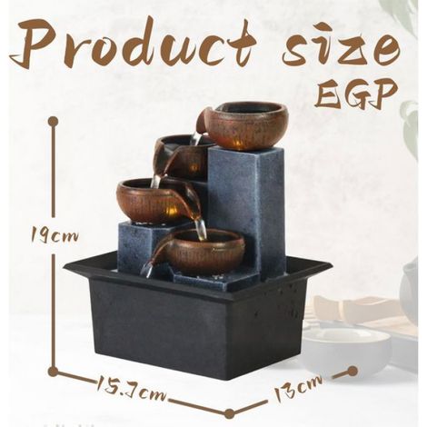 Fontaine De Bureau - Pompe Submersible Incluse - Pour Espace Intérieur Maison Ou Bureau - 1 Unite (1/5)