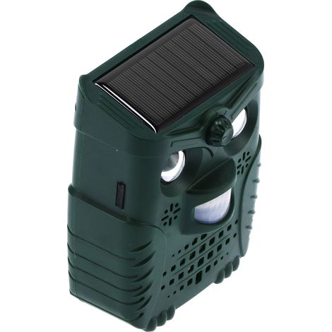 Répulsif à rongeurs à ultrasons, étanche, alimenté à l'énergie solaire en 4 étapes, pour une utilisation dans le jardin et en extérieur. (1/5)