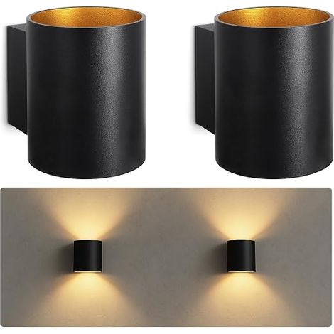 wall lights TUANI black and gold lamp Up (1/5)