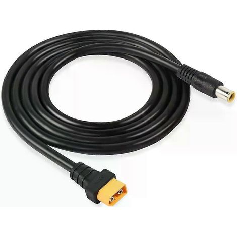 Câble d'alimentation CC 8 mm vers XT60, 1,5 m, DC7909, câble adaptateur mâle 79 mm x 55 mm vers XT-60 mâle, compatible avec les panneaux solaires et les stations d'alimentation portables. (1/5)