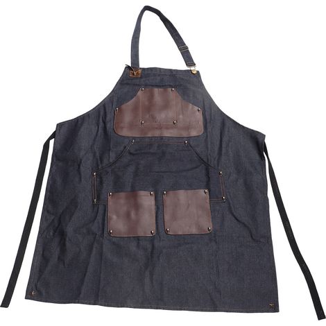 Tablier de travail rétro pour tatoueurs, style cowboy, idéal salon, coiffeur, menuisier, outillage, robuste et pratique. (1/5)