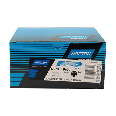 NORTON DISCHI ABRASIVI PRO FILM Q275 P600 DIAMETRO 150 MM 15 FORI PEZZI 100