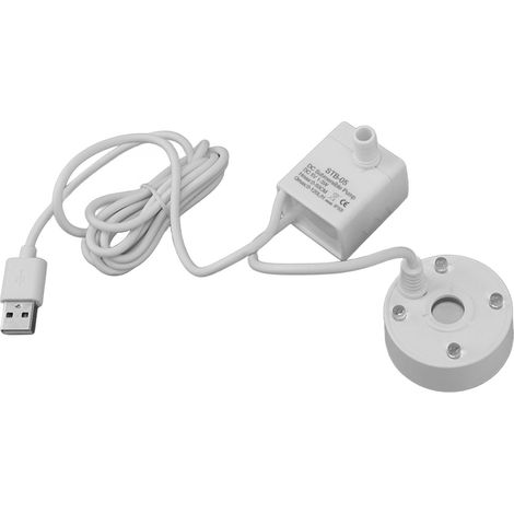 Brumisateur USB Créateur de Brouillard Pompe LED Multicolore Humidificateur 5V pour Bassin Jardin Bureau Blanc (1/5)