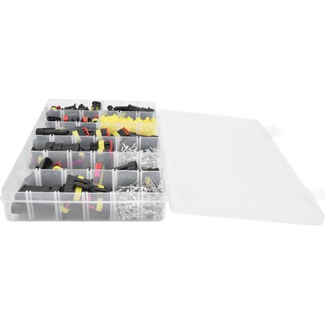 Kit de 1004 connecteurs automobiles étanches, fiches mâles et femelles, bornes 1 à 6 broches