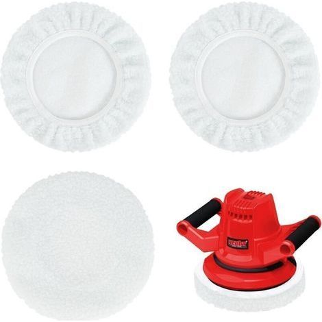 Jeu de 3 disques de polissage en laine d'agneau (Ø 225 mm, accessoires pour ponceuses orbitales aléatoires) (1/4)