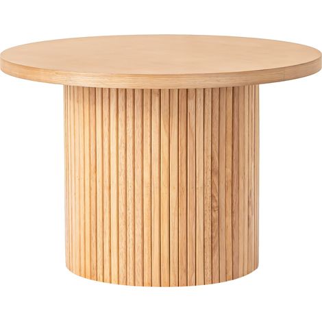 Table basse ronde en bois massif (1/5)