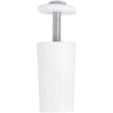 Butée Ulisem pour volets roulants, plastique, blanc, amortisseur avec vis M5 inoxydable et disque extérieur, résistant aux intempéries, longueur : 40 mm
