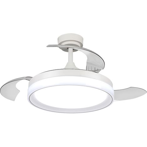IluminaShop - Ventilador de Techo LED 36W Blanco DC Ultra Silencioso Verano / Invierno con Mando a Distancia y Palas Retractiles (1/5)