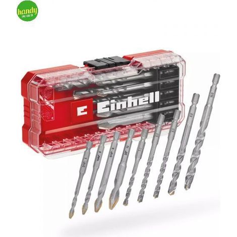 Set Punte trapano a codolo esagonale coniche per gres porc. e muratura Einhell 10pz