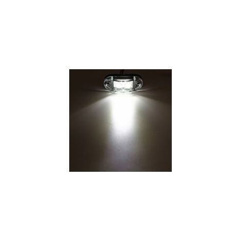 LED-Seitenmarkierungsleuchten für 12V/24V-Universalanhänger, LKW, Wohnwagen, Bus (4 Stück, Weiß) - Crezuo