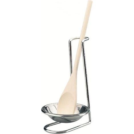Repose Ustensiles avec Cuillère Plastique Argent 11 x 11 x 23 cm (1/4)