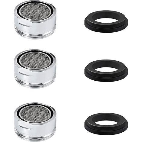 Mousseur Robinet M24, Acier Inoxydable Aérateur de Robinet, Filtre Aerateur Robinet Avec Filtre en Acier Inoxydable, Cuisine Salle de Bain, Filetage Mâle, 24mm (1/5)