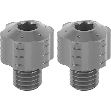 2 vis adaptateur rétroviseur moto 10mm CNC aluminium – Bouchons filetage moto rétroviseur couleur Ti, carrosserie (1/5)