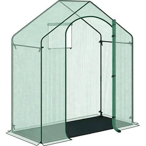 Invernadero túnel de PE y acero 200 x 80 x 200 cm verde MODENUIT (1/4)