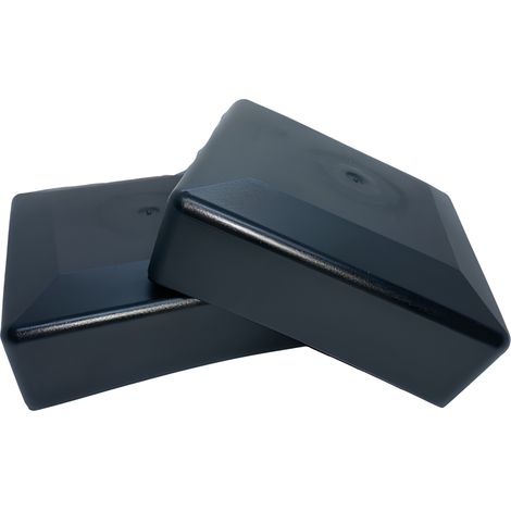 Tapa de extremo exterior para perfil, tapa, techo, 100x100, 20 piezas, negro (1/5)