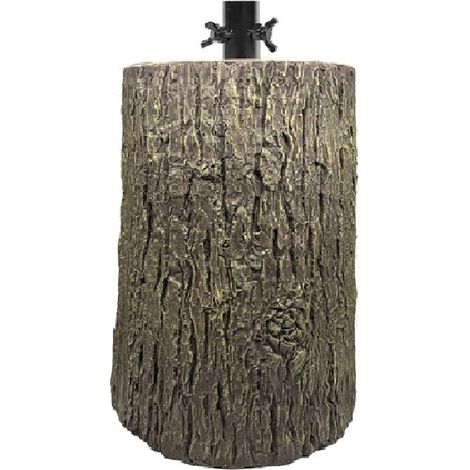 Base per albero di natale Tronco effetto legno h45 realistico piede natalizio supporto elegante albero max altezza cm 240