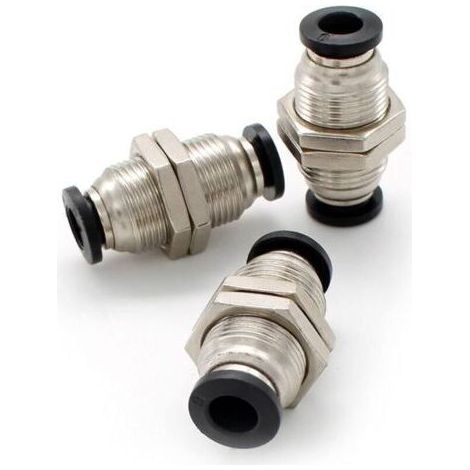 3 Pièces Connecteurs Pneumatiques, Raccord de Cloison Pneumatique, , Peut Etre Utilisé pour Fixer et Connecter la Trachée(PM-4 Noir) (1/5)