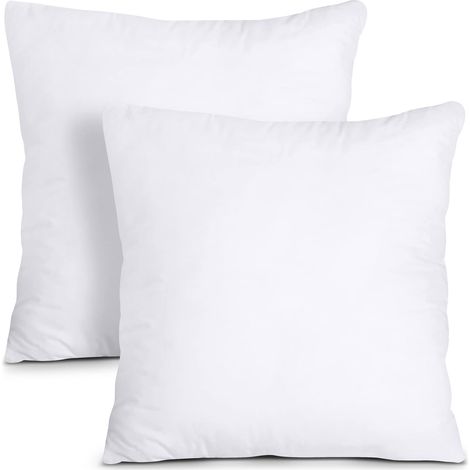 [MAI USATO]Copricuscini per letto 45 x 45 cm (set da 2), copricuscini, cuscini interni, imbottitura per cuscini (bianco) (1/5)