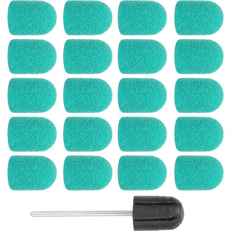 Lot de 6 bandes de ponçage pour ongles, embouts de polissage lime électrique, 13x19mm, vert (1/5)
