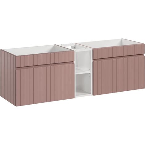 Meuble sous vasque + 1 élément - 140 cm - Emblematic Rose - Livraison gratuite