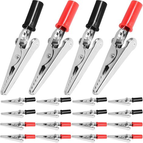 Kit de 100 pinces crocodiles électriques Garneck, batterie, acier (1/5)