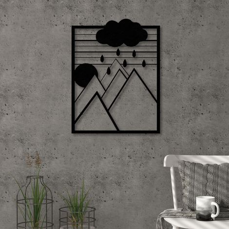 METAL WALL ART NO.3 DREAMER - Black