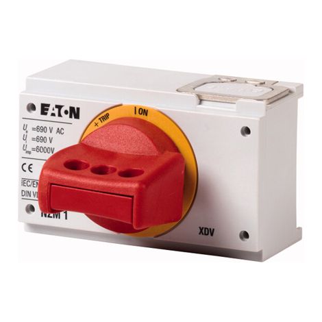 Poignée rotative pour mécanisme inverseur rouge jaune verrouillable taille 1 000260135 EATON NZM1 XDVR