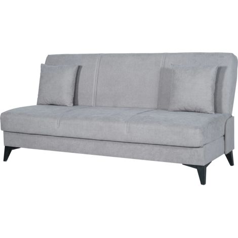 divano 3 posti bellahome "abete" grigio 185x78x90 cm (1/4)