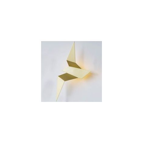 Applique murale moderne à LED en forme d'oiseau volant pour chambre à coucher, salon (12,8 inches) (Or) (1/2)