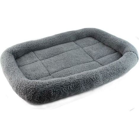 Rectangular padded bed in soft and comfortable cashmere, easy to clean For dogs and cats With round edges (1/5)