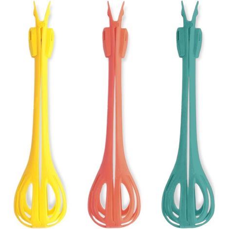 Set multifunzionale di 3 pezzi: portauova, pinze per alimenti 2 in 1, pratico portauova con pinze per il pane, ideale per cucinare, mescolare insalate e come pinze per alimenti. (1/5)