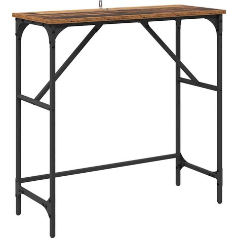 Table Console Table D'entrée Console Meuble - Bois ancien 75 x 32 x 75 cm Bois d'ingénierie fr18730 (1/5)