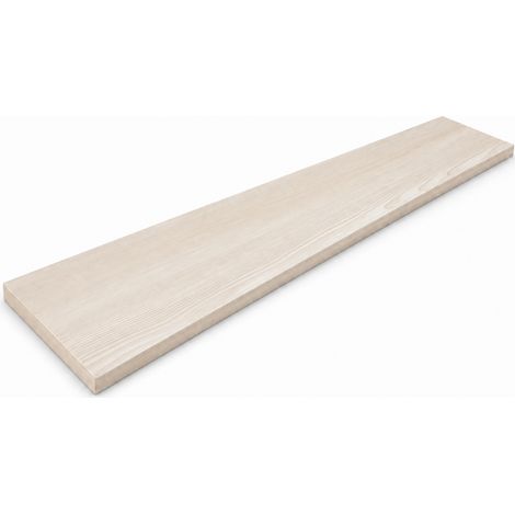 Estante de Pared, Estante Suspendido, Fijación Oculta, Estante de Madera, Kit de Tacos Incluido, Arce Montreal, 90x18x1,8 cm (1/4)