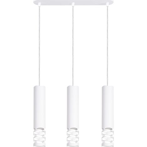 Lámpara colgante Liro blanco acero 3xGU10 40cm Sollux (1/2)