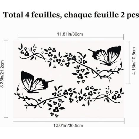 Butterfly Shape Vinyl Car Sticker Car Exterior Decoration Automobile for Car Truck SUV Wall Art Laptop Black (1/3)