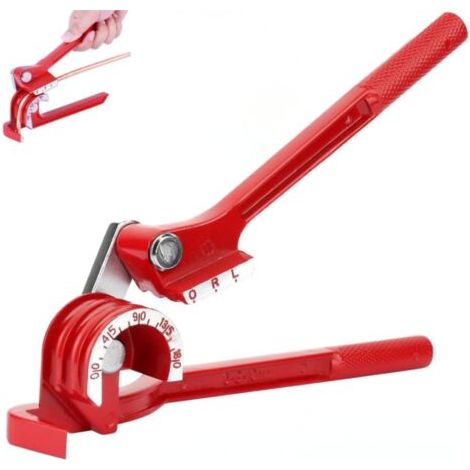 QORVA-Cintreuse de 6/8/10 mm, Peut Cintrer avec Précision à des Angles de 0°/45°/90°/135°/180°, pour Tubes Métalliques, Tubes en Cuivre et Tubes en Aluminium (Rouge)