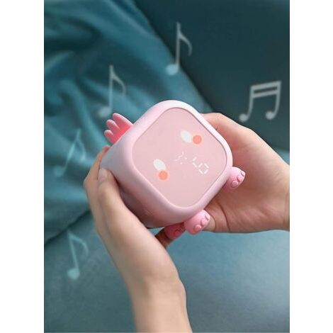 Sveglia digitale per bambini con simulatore alba, funzione snooze, silenziosa, colore rosa (1/4)