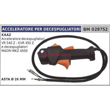 Acelerador KAAZ, desbrozadora VR 540Z KVR 450Z 028752