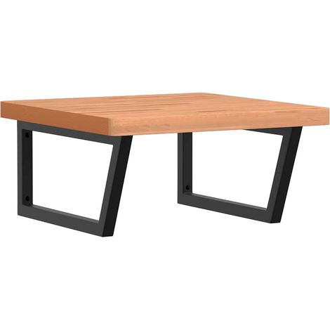 Maison Exclusive - Waschbeckenregal Wandmontage Stahl und Massivh