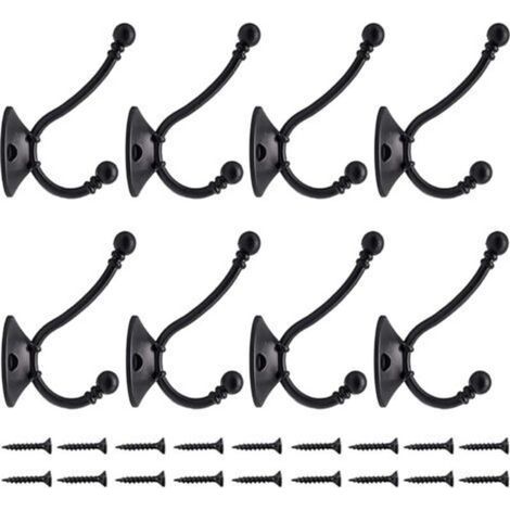 8Pcs Plus Gros Patère Porte Manteau Murale Vintage Crochet Métal De Porte Chapeau Crochet Rétro pour Porte-Manteau Salle de Bain Cuisine (1/4)