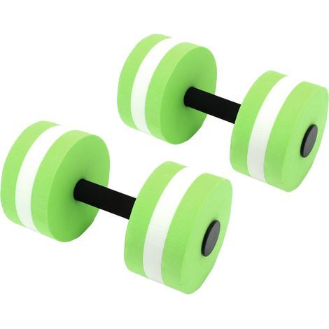 2 PCS EVA Eau Flottant Haltère Yoga Exercice Eau Mousse Haltère Fitness Outil pour Hommes Femmes Enfants Vert (1/5)