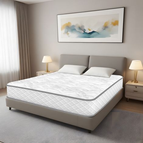 Matelas 140x190 cm,Épaisseur 24 cm. Ressorts ensachés indépendants et mousse à mémoire de forme,Hypoallergénique, Respirant,Confort,sommeil réparateur (1/5)