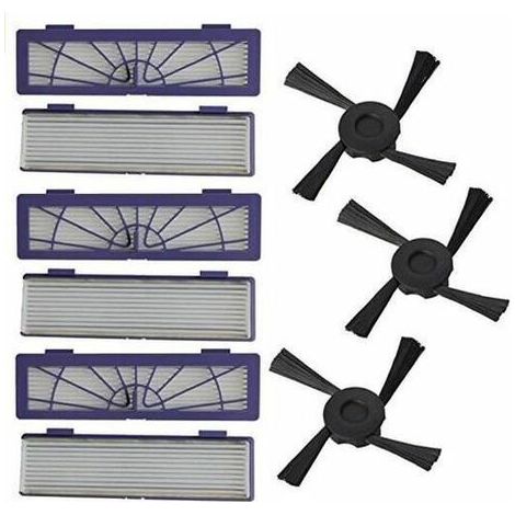 6PC Filtre +3pc Side Brosses remplacement pour Neato Botvac 70e 75 80 85 (1/4)