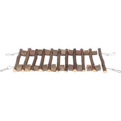 Échelle d'escalade pour animaux de compagnie, meulage des dents, pont en bois Flexible et Durable pour perroquet Chinchilla, 40cm/15,7 pouces (1/5)