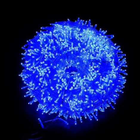 Guirlande lumineuse de Noël, guirlande LED, 50 m, 400 LED étoiles, 8 modes (lumière bleue) (1/5)