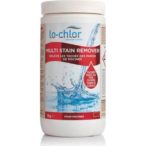 Détachant multi taches pour piscine 1 kg – Élimine fer, cuivre, manganèse, tanin – Action rapide – LCC5000568 – Lo-Chlor