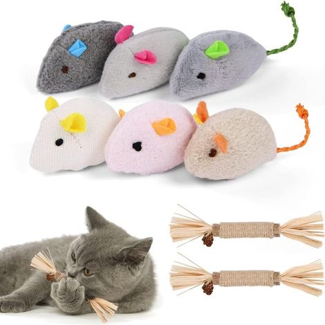 Bâtons d'herbe à Chat, Ensemble de Bâtonnets à Mâcher pour Chat Contient 6 Jouets pour Souris en Herbe à Chats, Naturelle Jouet Cataire pour Chats Que Jouent Mordent Mâchent (1/5)