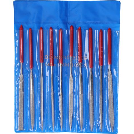 Set mit 10 Diamantnadelfeilen zum Formen, Schleifen und für präzises Finish